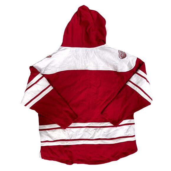 NHL Detroit Red Wings Old Time Style Lacer Midweight Cotton Hoodie Womens XXL - Picture 2 of 5